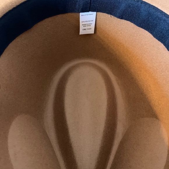 Ashley Stewart Embellished Caramel Felt Fedora with Adjustable Drawstring - Picture 7 of 7